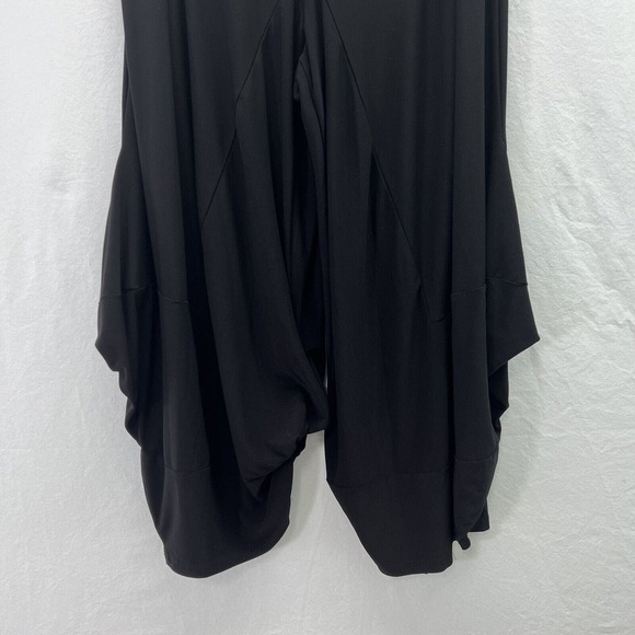 John Mark Pants Medium Black Gaucho Culotes Wide Leg High Waist Comfort Stretch - Picture 4 of 15